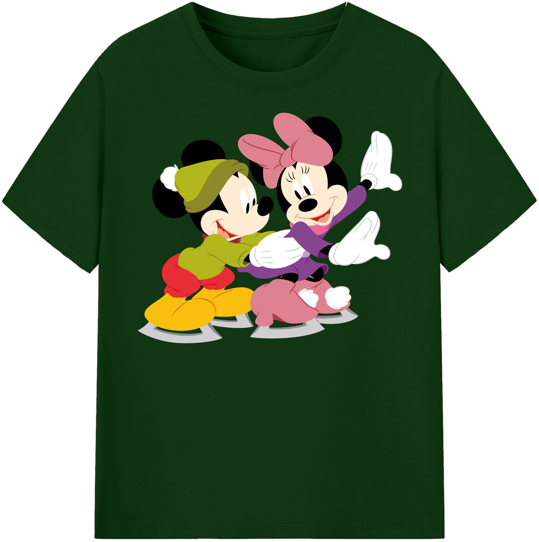 （画像用） ミッキーマウス Mickey Mouse 綿100％半袖Tシャツ（フロントプリント）